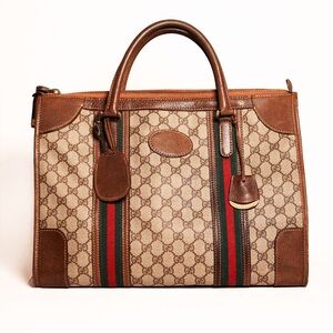 Vintage Gucci GG Boston traveler weekender bag luggage